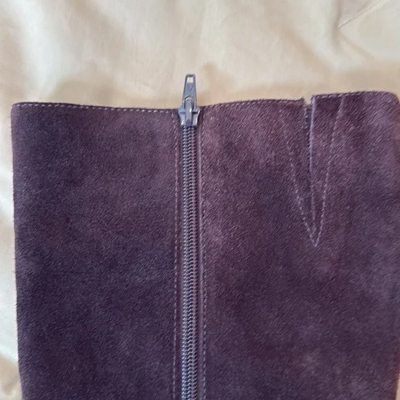 Aerosoles size 8.5 chocolate brown suede wedge boot - Picture 4 of 12